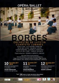 Opéra/Ballet : Borges de Luis Bacalov. Le vendredi 10 novembre 2017 à Chatillon. Hauts-de-Seine.  20H30